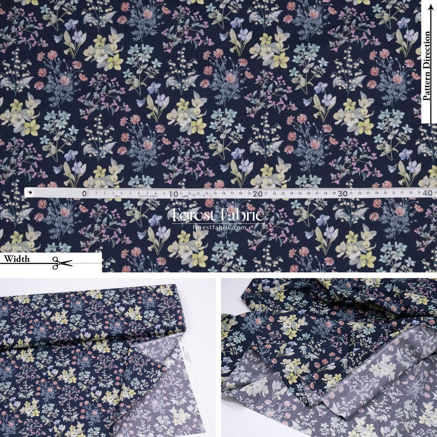 Liberty of London (Cotton Tana Lawn Fabric) - Floral Remedy - FO:REST Fabric 布恩堂Liberty fabrictana lawnjapanese fabricykk zipper