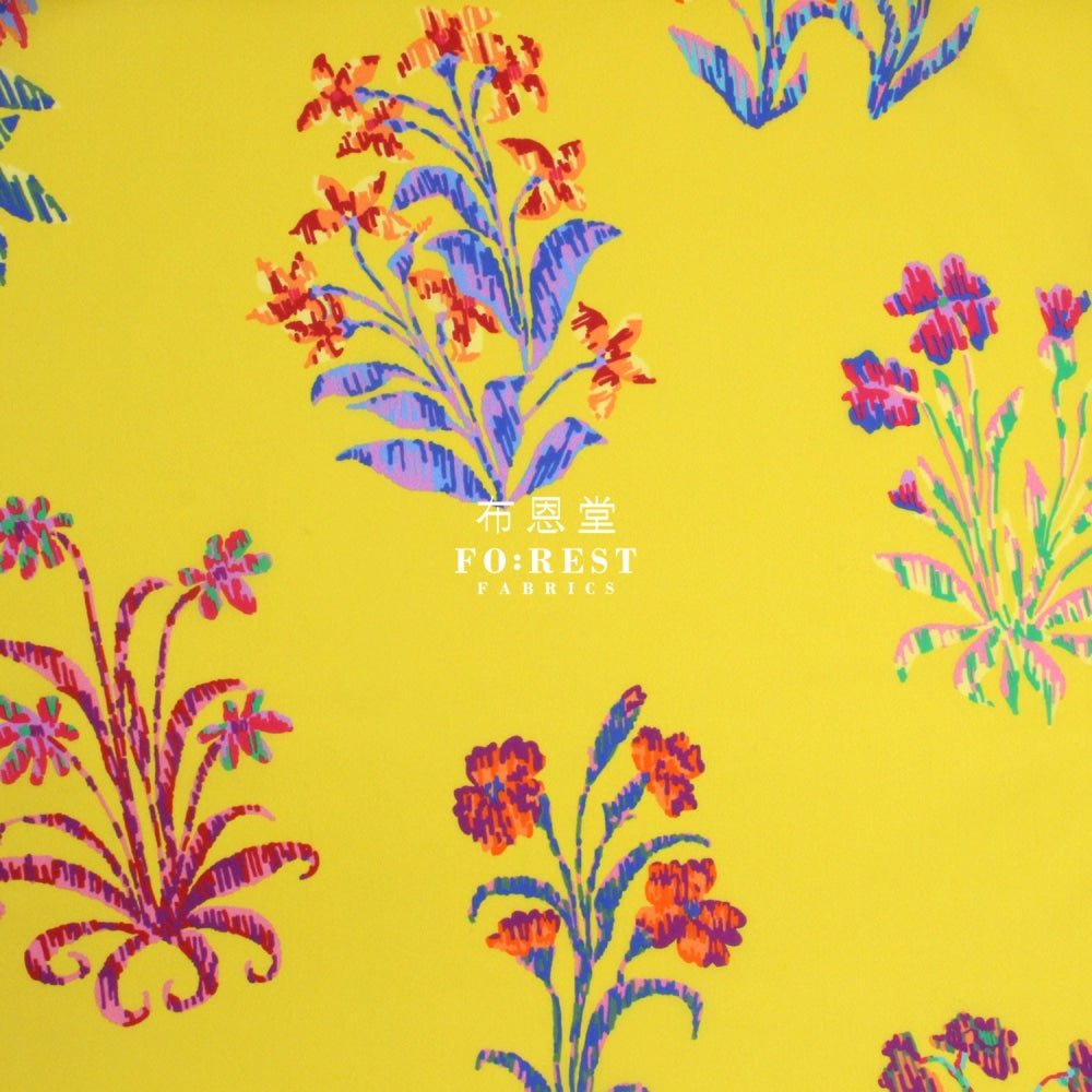 Liberty of London (Cotton Tana Lawn Fabric) - Floral Tapestry Yellow - FO:REST Fabric 布恩堂Liberty fabrictana lawnjapanese fabricykk zipper