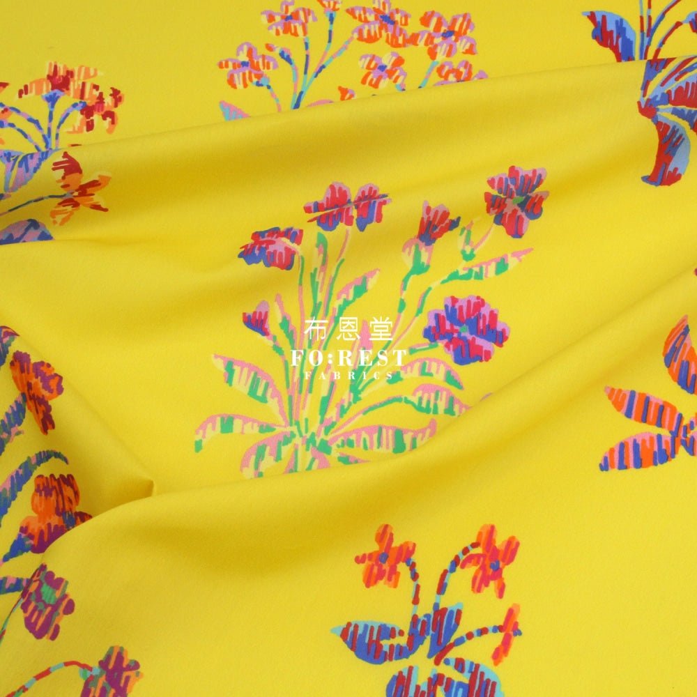 Liberty of London (Cotton Tana Lawn Fabric) - Floral Tapestry Yellow - FO:REST Fabric 布恩堂Liberty fabrictana lawnjapanese fabricykk zipper