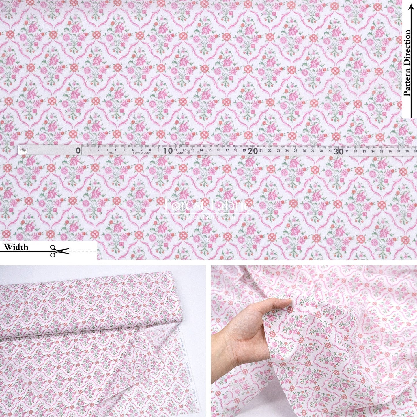 Liberty of London (Cotton Tana Lawn Fabric) - Floral Verse - FO:REST Fabric 布恩堂Liberty fabrictana lawnjapanese fabricykk zipper