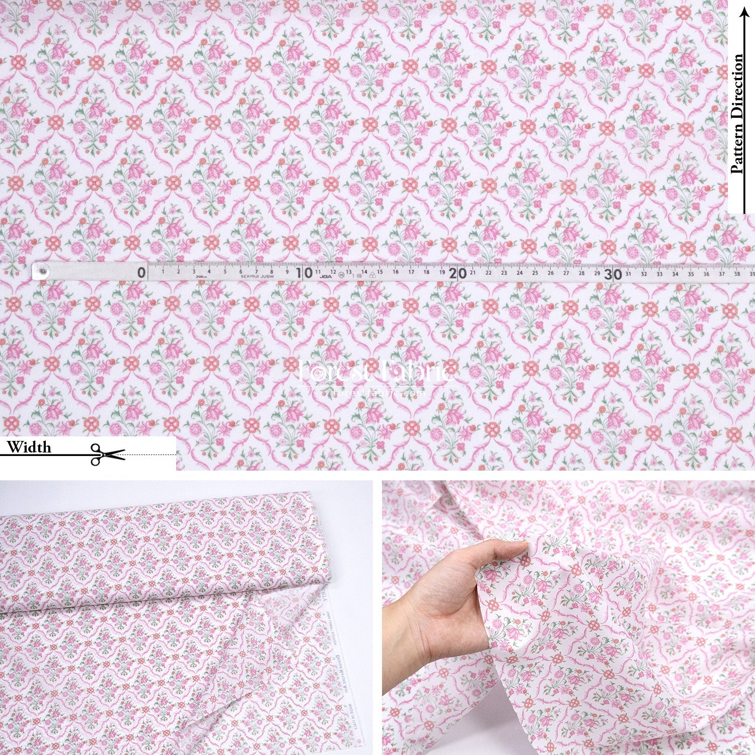 Liberty of London (Cotton Tana Lawn Fabric) - Floral Verse - FO:REST Fabric 布恩堂Liberty fabrictana lawnjapanese fabricykk zipper
