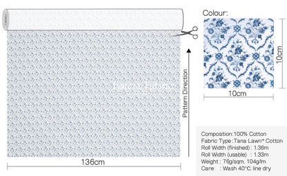 Liberty of London (Cotton Tana Lawn Fabric) - Floral Verse - FO:REST Fabric 布恩堂Liberty fabrictana lawnjapanese fabricykk zipper