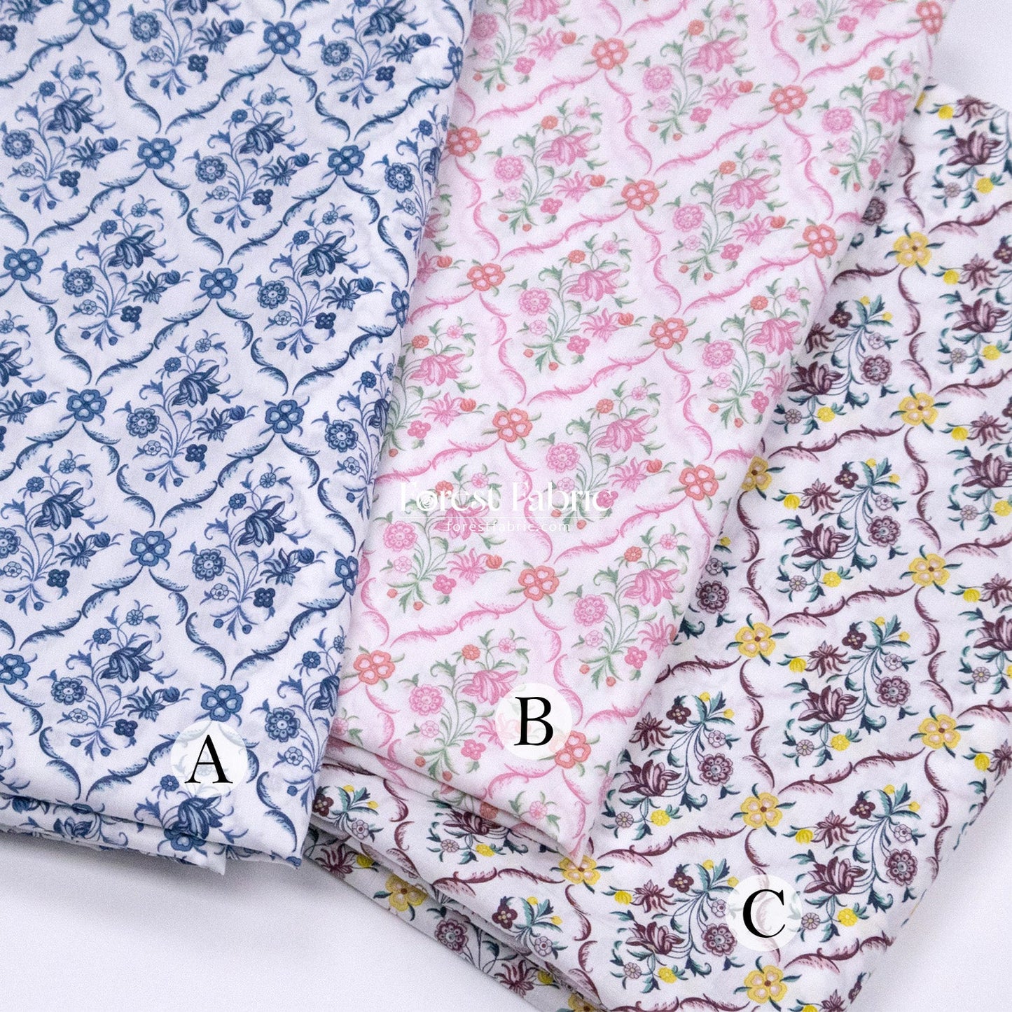 Liberty of London (Cotton Tana Lawn Fabric) - Floral Verse - FO:REST Fabric 布恩堂Liberty fabrictana lawnjapanese fabricykk zipper