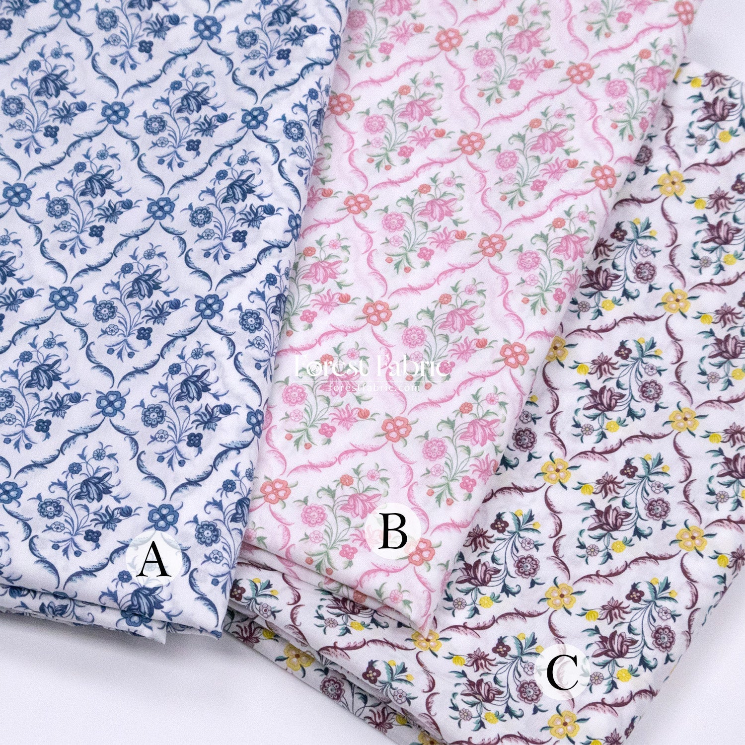 Liberty of London (Cotton Tana Lawn Fabric) - Floral Verse - FO:REST Fabric 布恩堂Liberty fabrictana lawnjapanese fabricykk zipper