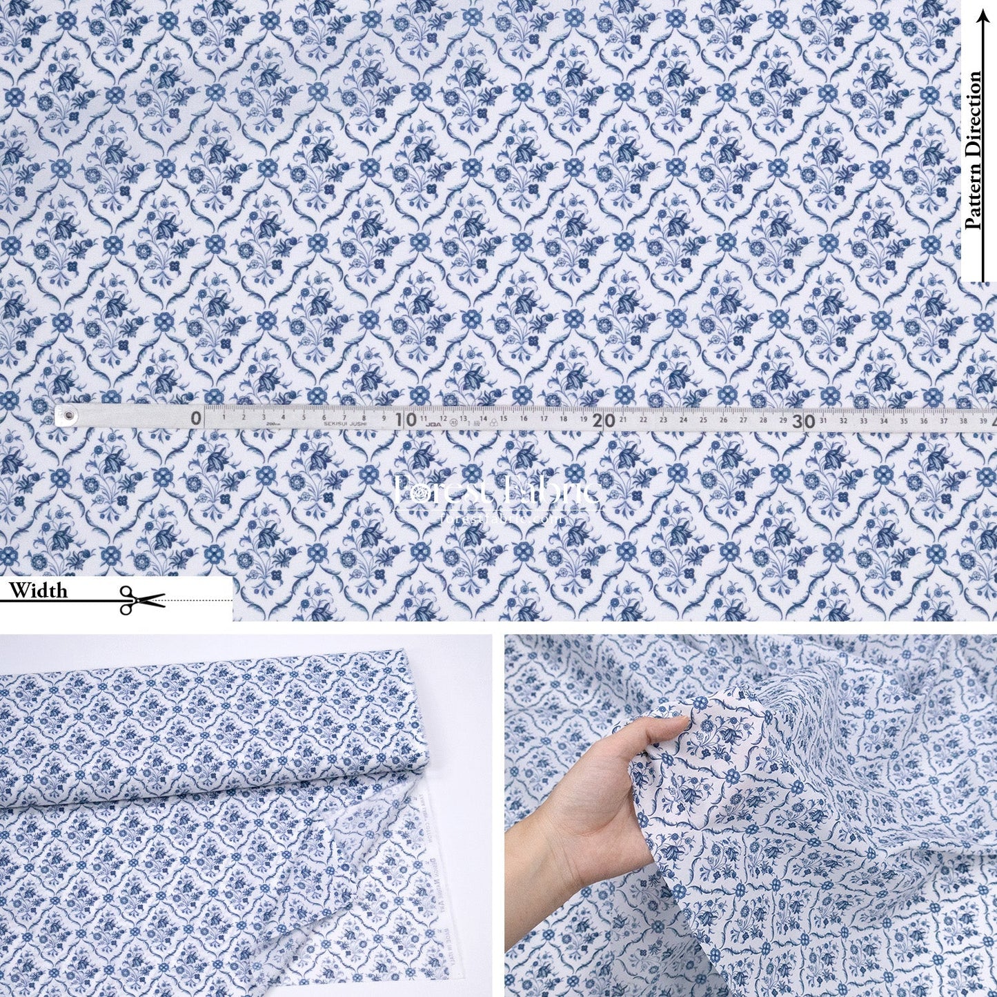 Liberty of London (Cotton Tana Lawn Fabric) - Floral Verse - FO:REST Fabric 布恩堂Liberty fabrictana lawnjapanese fabricykk zipper