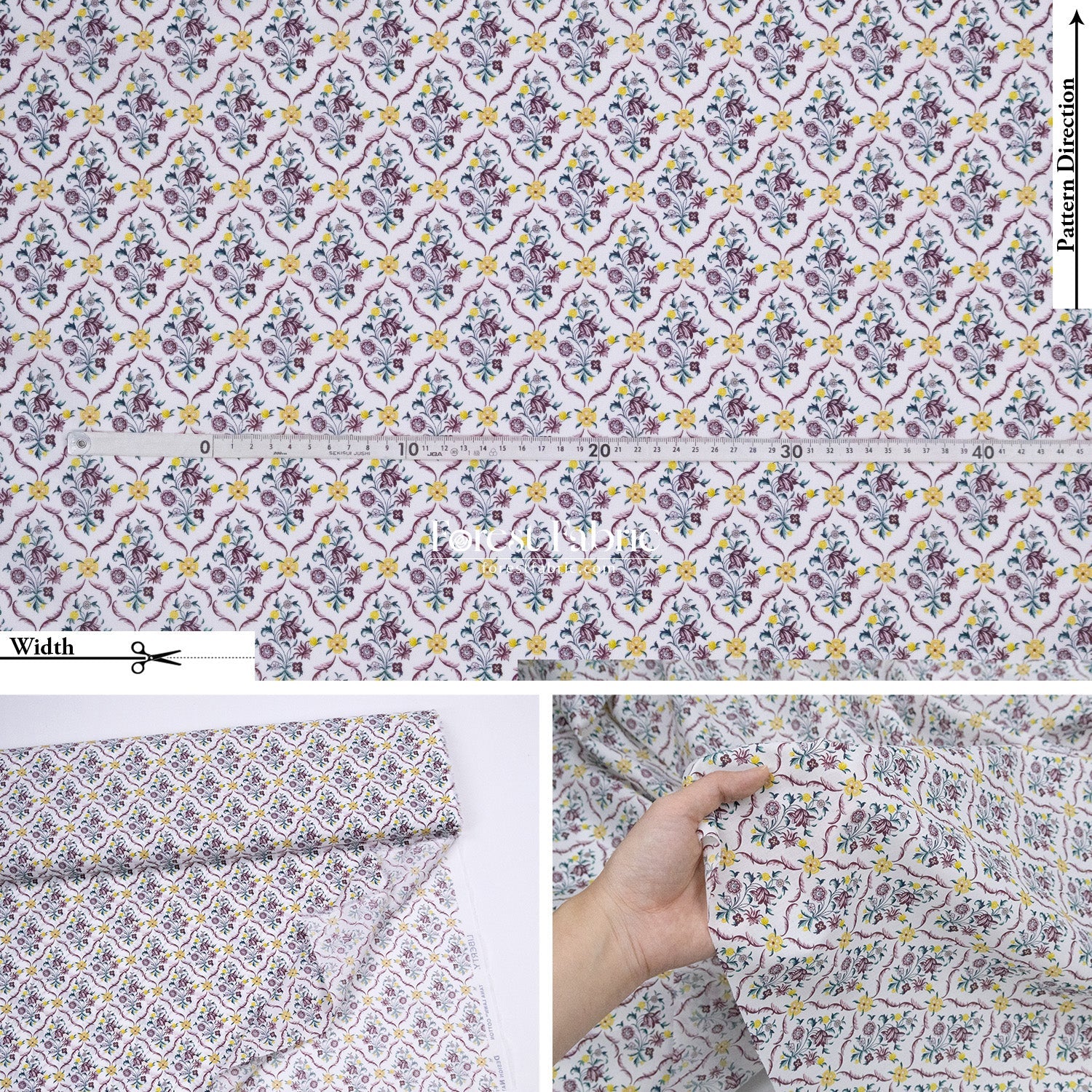 Liberty of London (Cotton Tana Lawn Fabric) - Floral Verse - FO:REST Fabric 布恩堂Liberty fabrictana lawnjapanese fabricykk zipper