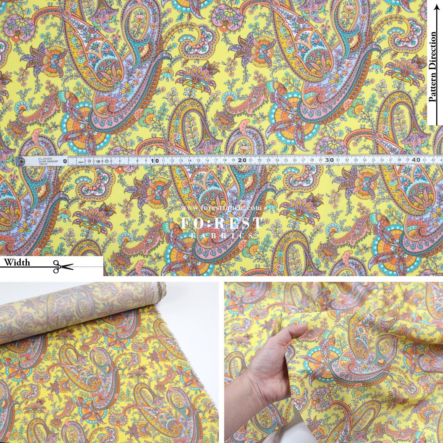Liberty of London (Cotton Tana Lawn Fabric) - Florence Melody - FO:REST Fabric 布恩堂Liberty fabrictana lawnjapanese fabricykk zipper