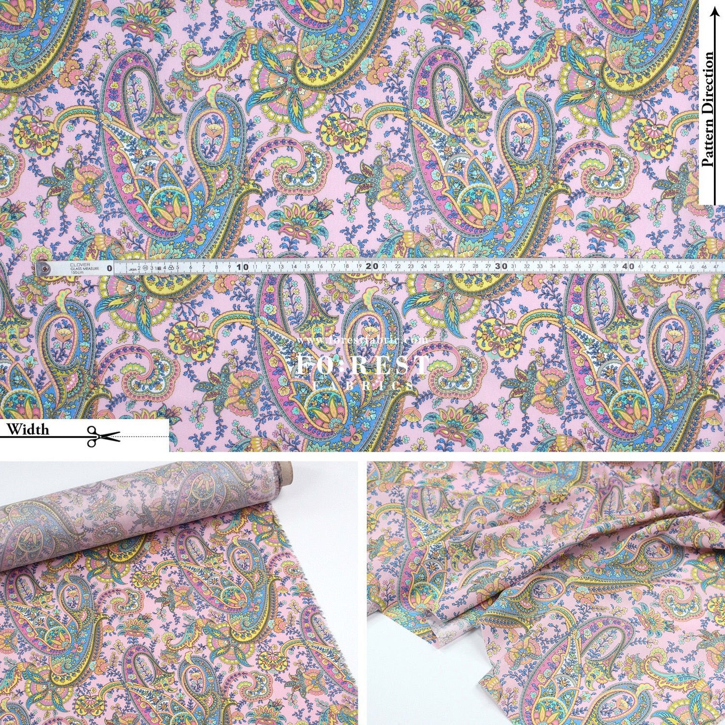 Liberty of London (Cotton Tana Lawn Fabric) - Florence Melody - FO:REST Fabric 布恩堂Liberty fabrictana lawnjapanese fabricykk zipper