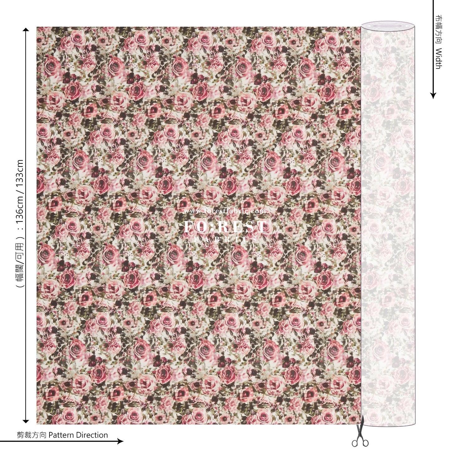 Liberty of London (Cotton Tana Lawn Fabric) - Florists Lens A - FO:REST Fabric 布恩堂Liberty fabrictana lawnjapanese fabricykk zipper
