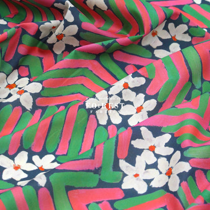 Liberty of London (Cotton Tana Lawn Fabric) - Flower Portrait A - FO:REST Fabric 布恩堂Liberty fabrictana lawnjapanese fabricykk zipper