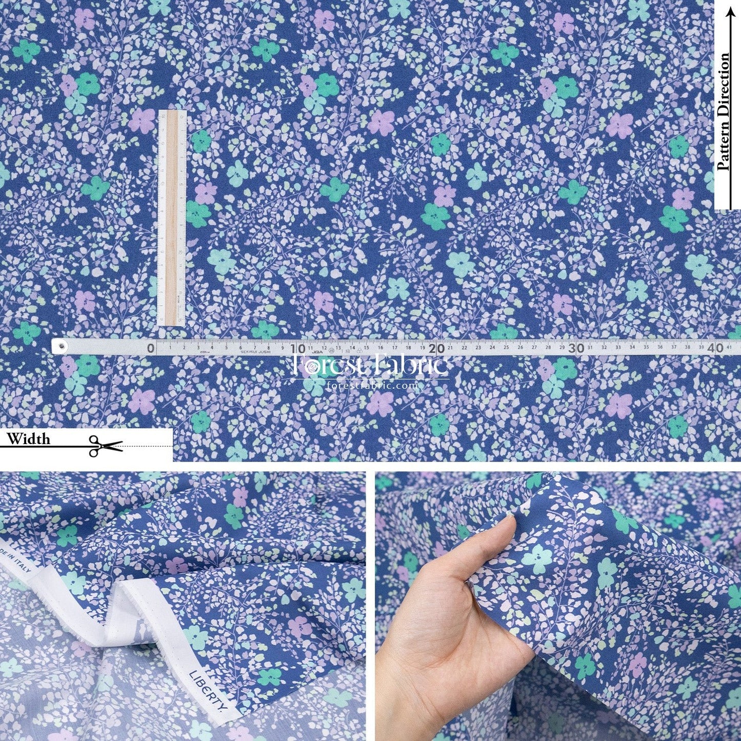 Liberty of London (Cotton Tana Lawn Fabric) - Fluttering Buds - FO:REST Fabric 布恩堂Liberty fabrictana lawnjapanese fabricykk zipper