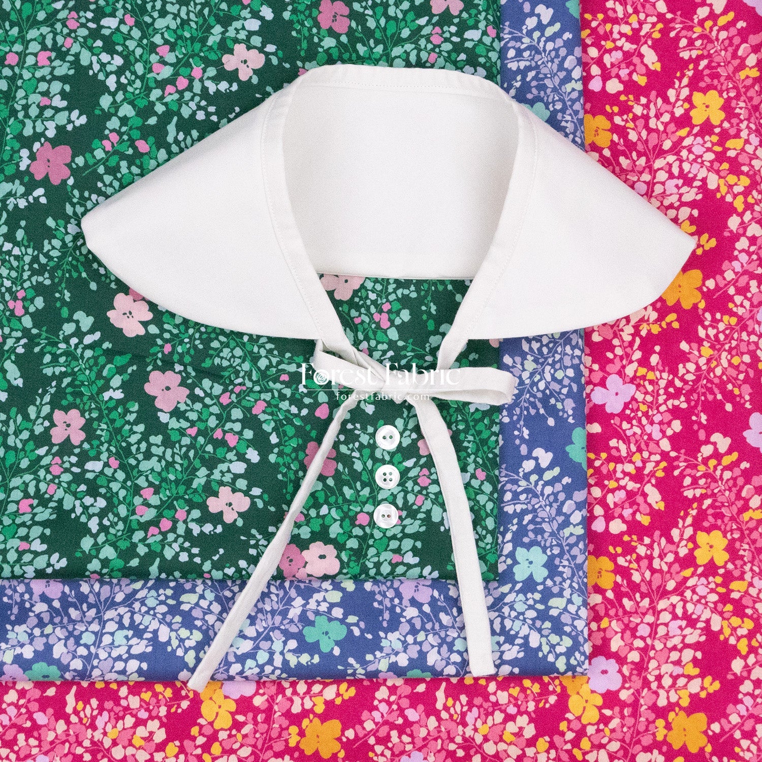 Liberty of London (Cotton Tana Lawn Fabric) - Fluttering Buds - FO:REST Fabric 布恩堂Liberty fabrictana lawnjapanese fabricykk zipper
