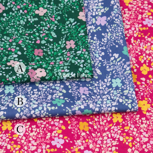Liberty of London (Cotton Tana Lawn Fabric) - Fluttering Buds - FO:REST Fabric 布恩堂Liberty fabrictana lawnjapanese fabricykk zipper