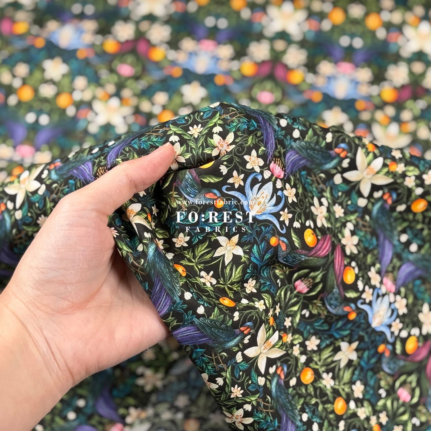 Liberty of London (Cotton Tana Lawn Fabric) - Forbidden - FO:REST Fabric 布恩堂Liberty fabrictana lawnjapanese fabricykk zipper