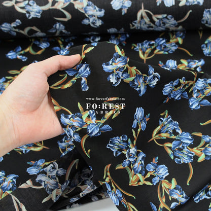 Liberty of London (Cotton Tana Lawn Fabric) - French iris B - FO:REST Fabric 布恩堂Liberty fabrictana lawnjapanese fabricykk zipper