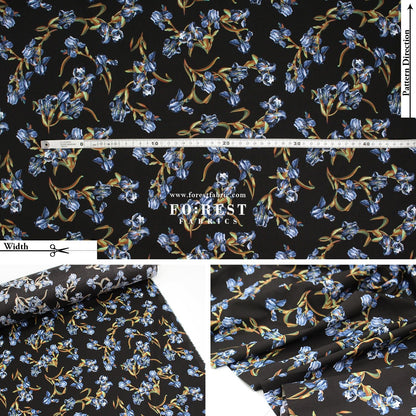 Liberty of London (Cotton Tana Lawn Fabric) - French iris B - FO:REST Fabric 布恩堂Liberty fabrictana lawnjapanese fabricykk zipper