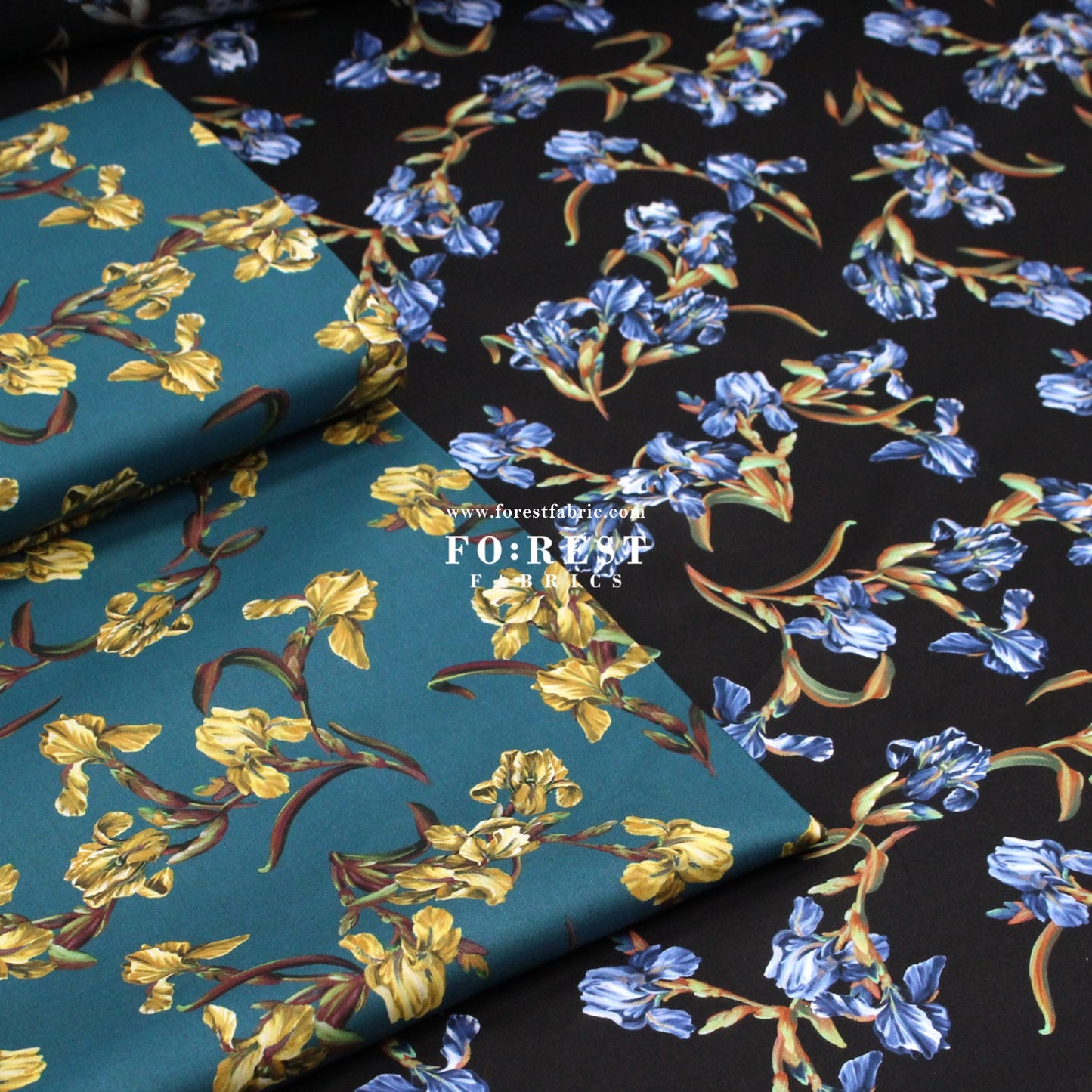 Liberty of London (Cotton Tana Lawn Fabric) - French iris B - FO:REST Fabric 布恩堂Liberty fabrictana lawnjapanese fabricykk zipper