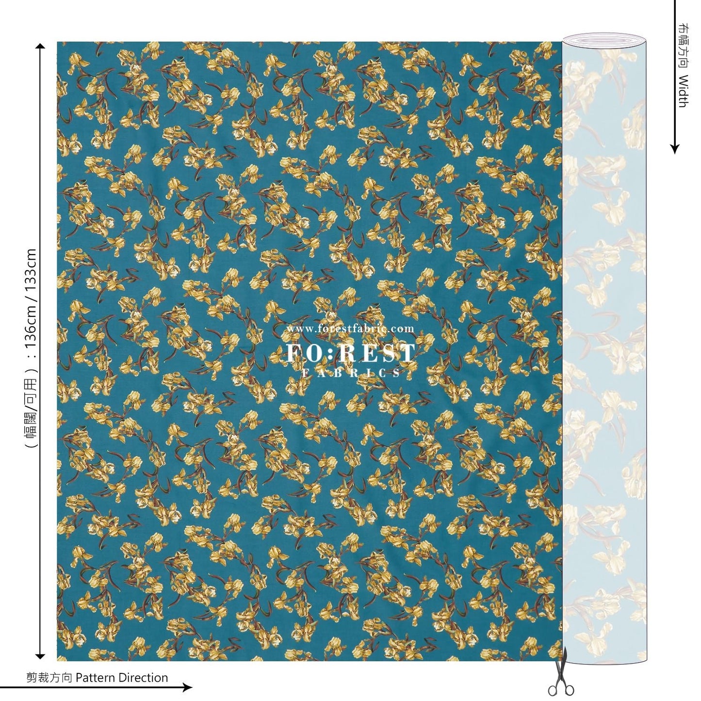 Liberty of London (Cotton Tana Lawn Fabric) - French iris - FO:REST Fabric 布恩堂Liberty fabrictana lawnjapanese fabricykk zipper