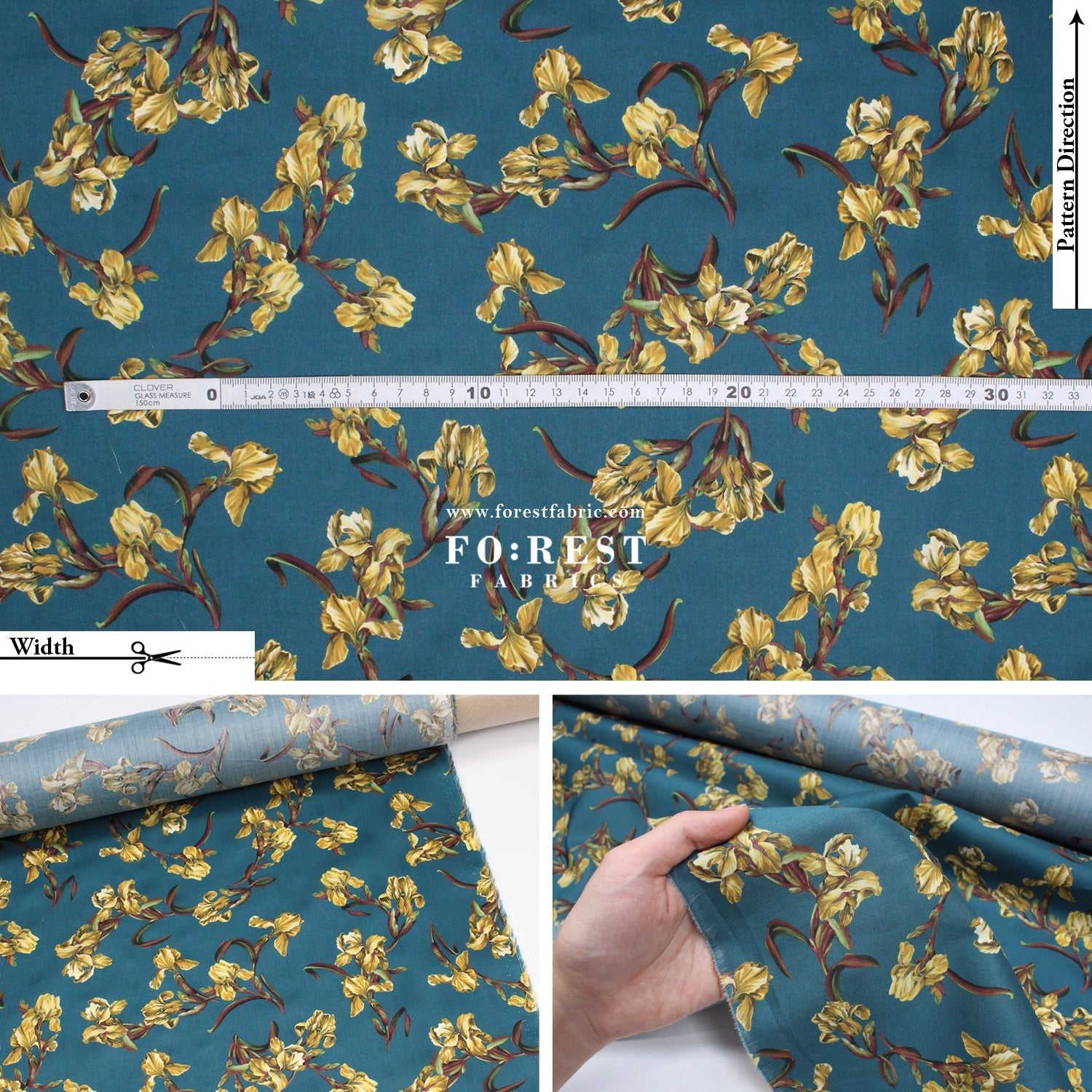 Liberty of London (Cotton Tana Lawn Fabric) - French iris - FO:REST Fabric 布恩堂Liberty fabrictana lawnjapanese fabricykk zipper