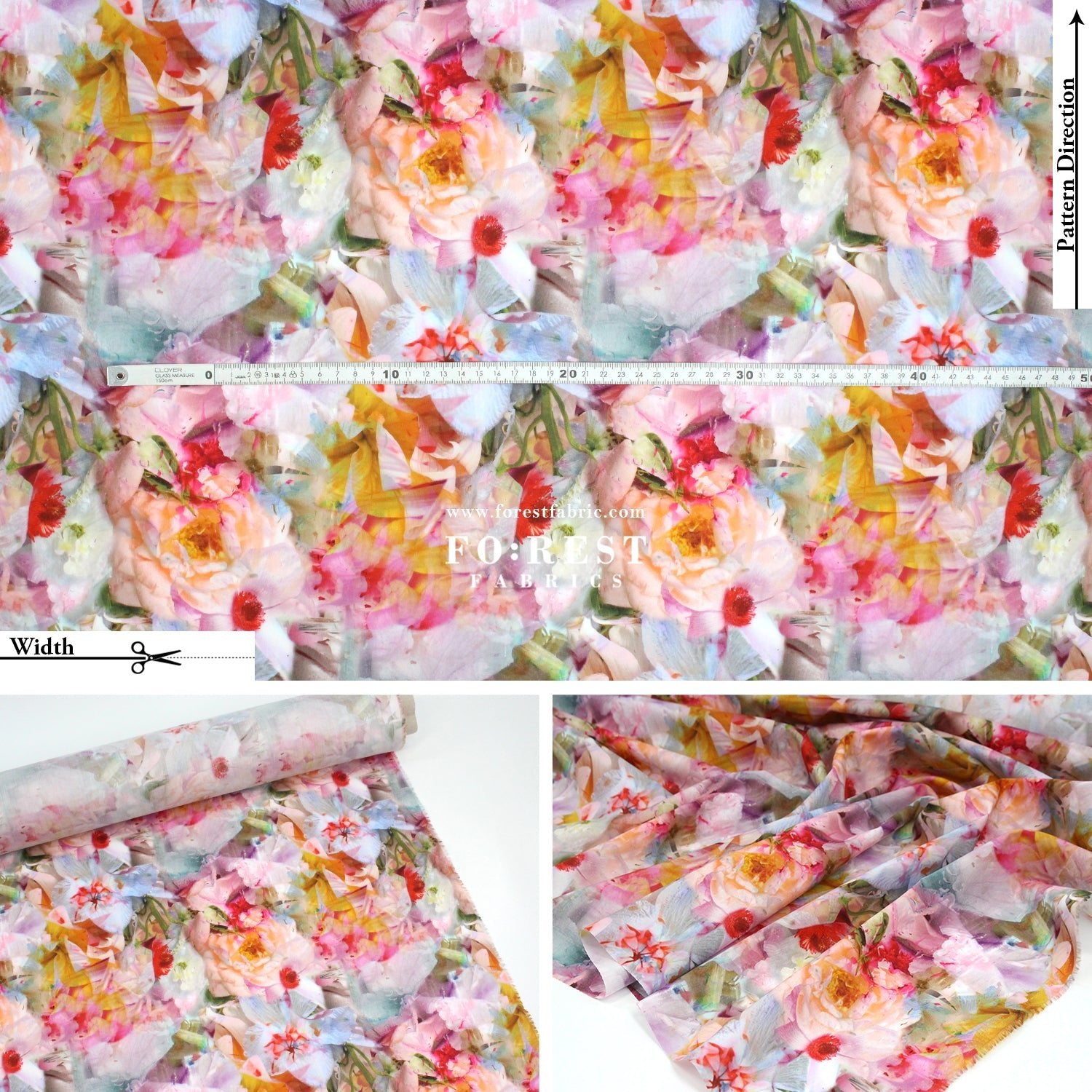 Liberty of London (Cotton Tana Lawn Fabric) - Frozen in Time A - FO:REST Fabric 布恩堂Liberty fabrictana lawnjapanese fabricykk zipper
