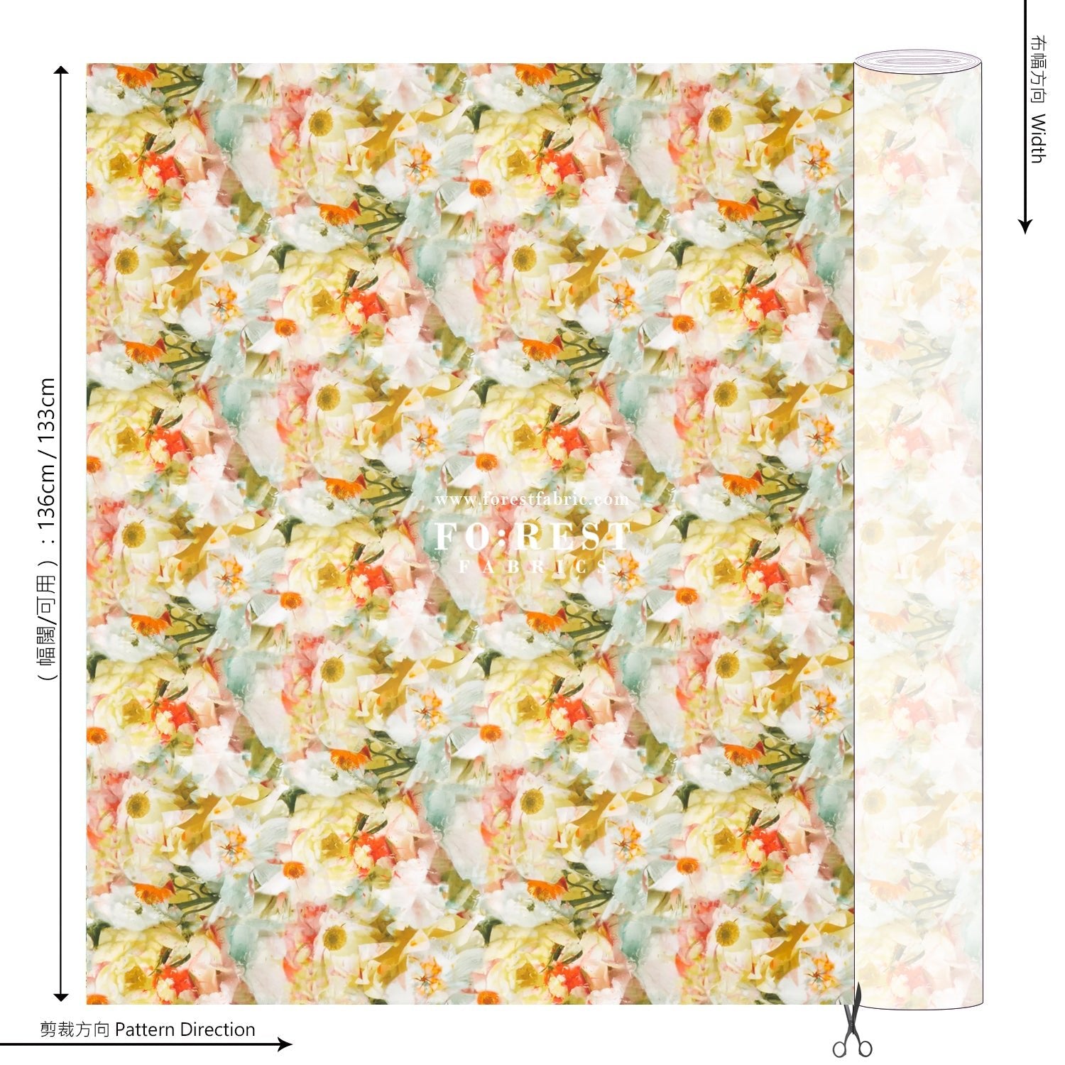 Liberty of London (Cotton Tana Lawn Fabric) - Frozen in Time C - FO:REST Fabric 布恩堂Liberty fabrictana lawnjapanese fabricykk zipper