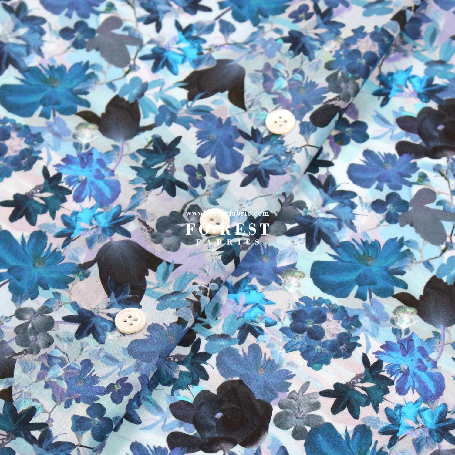 Liberty of London (Cotton Tana Lawn Fabric) - Futuristic Floral - FO:REST Fabric 布恩堂Liberty fabrictana lawnjapanese fabricykk zipper