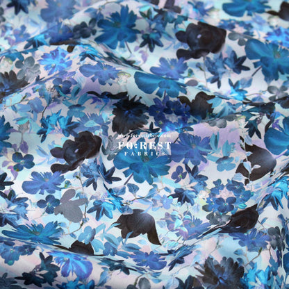 Liberty of London (Cotton Tana Lawn Fabric) - Futuristic Floral - FO:REST Fabric 布恩堂Liberty fabrictana lawnjapanese fabricykk zipper