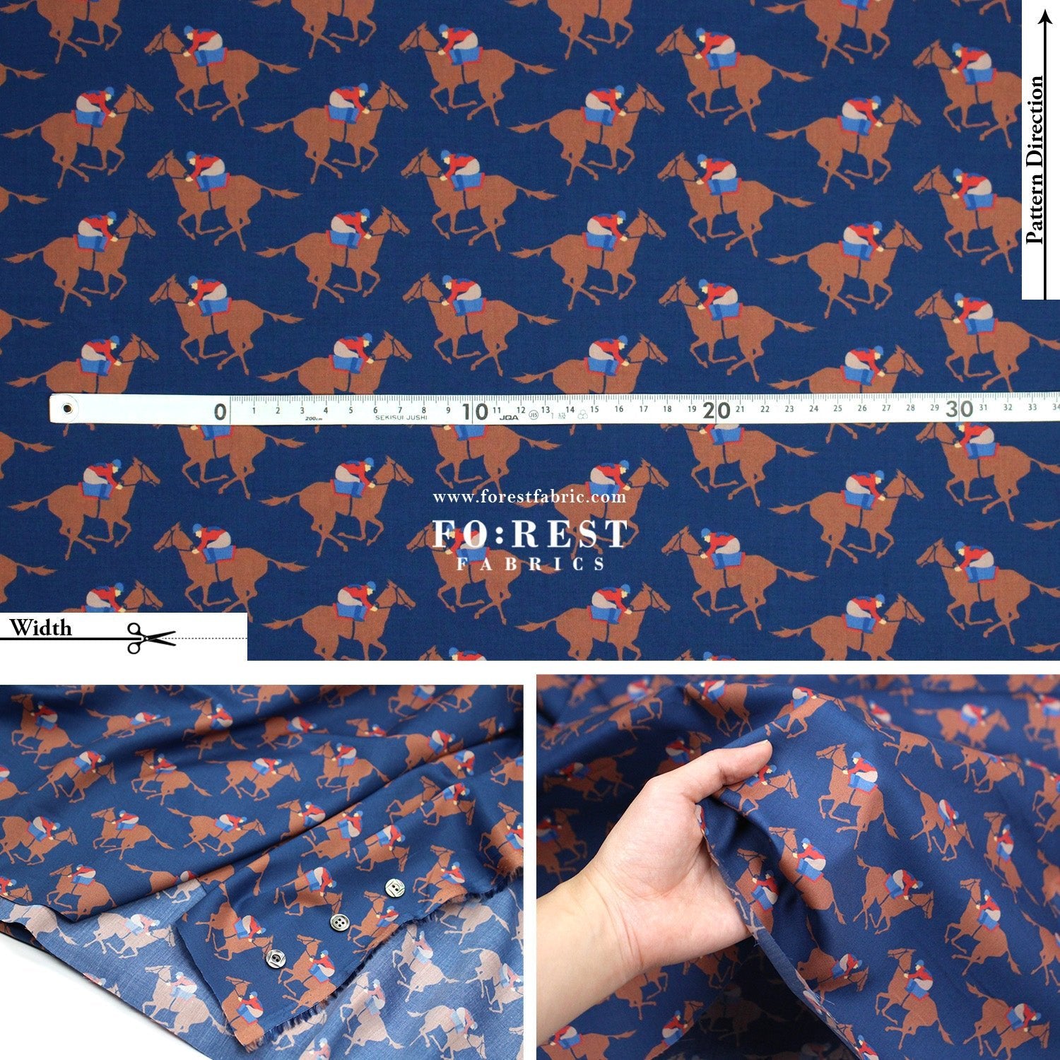 Liberty of London (Cotton Tana Lawn Fabric) - Gallop - FO:REST Fabric 布恩堂Liberty fabrictana lawnjapanese fabricykk zipper