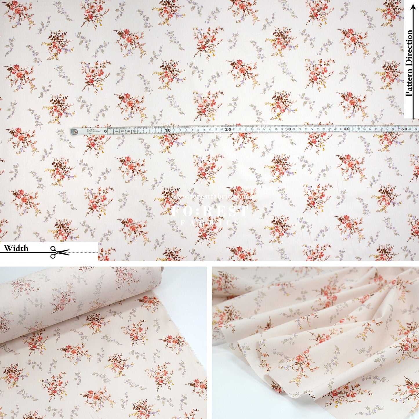 Liberty of London (Cotton Tana Lawn Fabric) - Garden Blooms A - FO:REST Fabric 布恩堂Liberty fabrictana lawnjapanese fabricykk zipper