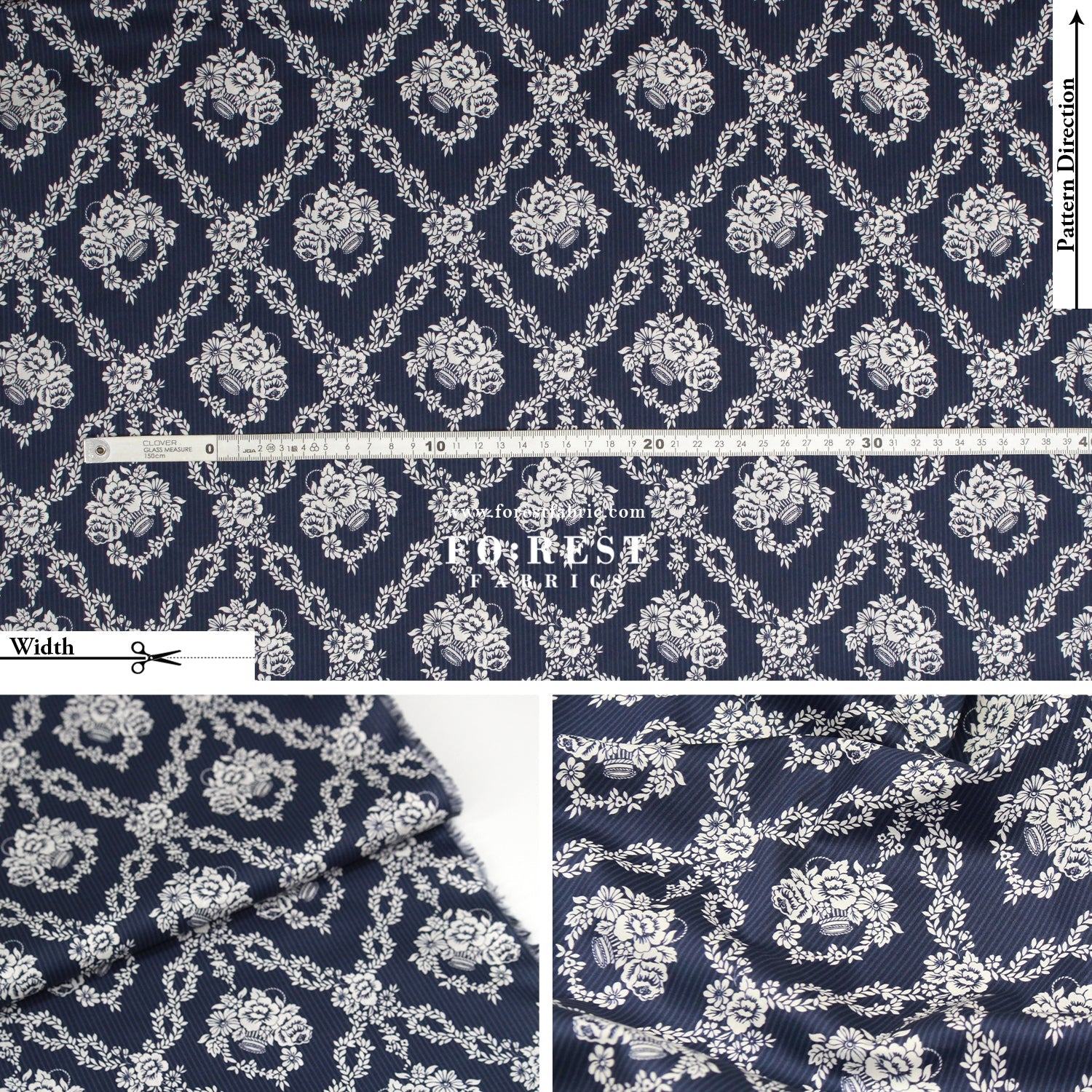 Liberty of London (Cotton Tana Lawn Fabric) - Garland Hampers C - FO:REST Fabric 布恩堂Liberty fabrictana lawnjapanese fabricykk zipper