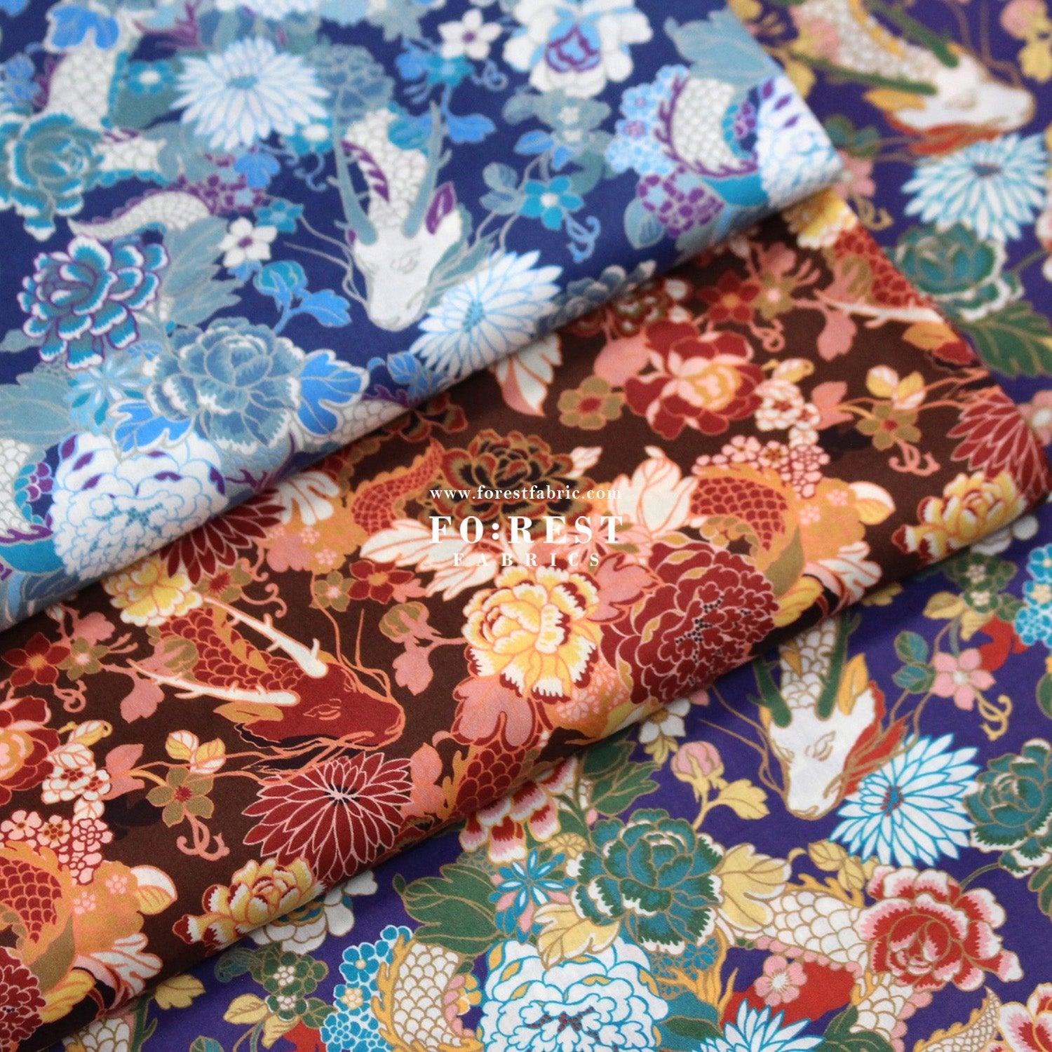 Liberty of London (Cotton Tana Lawn Fabric) - Gilded Garden - FO:REST Fabric 布恩堂Liberty fabrictana lawnjapanese fabricykk zipper