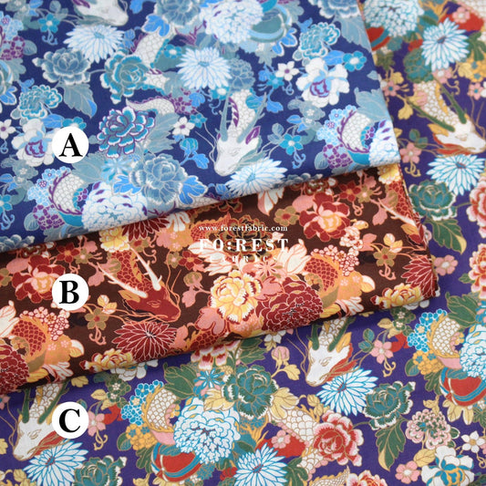 Liberty of London (Cotton Tana Lawn Fabric) - Gilded Garden - FO:REST Fabric 布恩堂Liberty fabrictana lawnjapanese fabricykk zipper