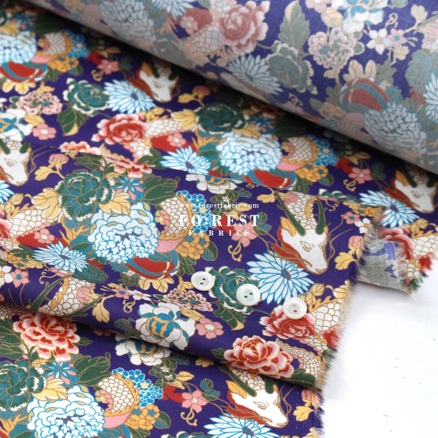 Liberty of London (Cotton Tana Lawn Fabric) - Gilded Garden - FO:REST Fabric 布恩堂Liberty fabrictana lawnjapanese fabricykk zipper