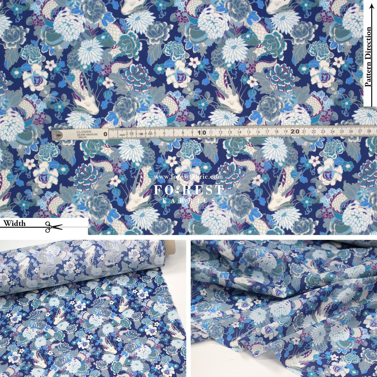 Liberty of London (Cotton Tana Lawn Fabric) - Gilded Garden - FO:REST Fabric 布恩堂Liberty fabrictana lawnjapanese fabricykk zipper