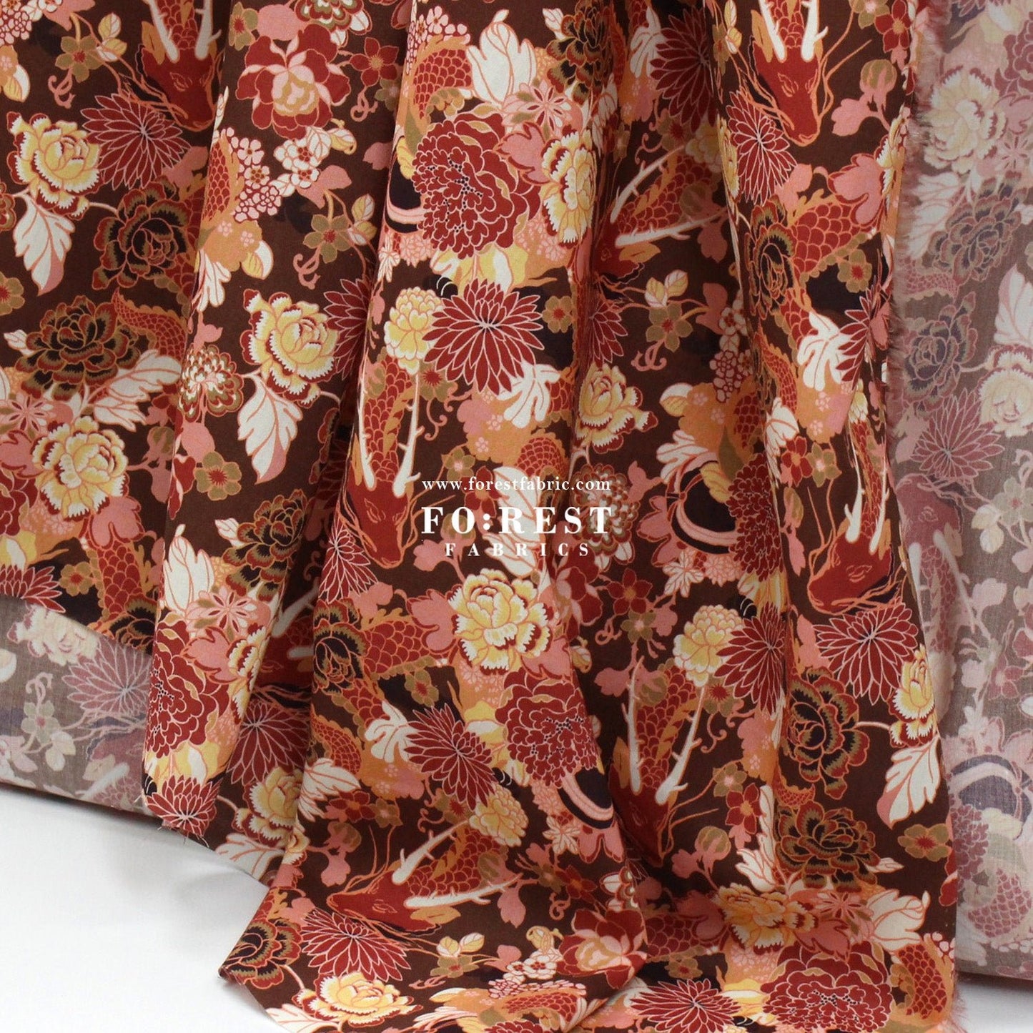 Liberty of London (Cotton Tana Lawn Fabric) - Gilded Garden - FO:REST Fabric 布恩堂Liberty fabrictana lawnjapanese fabricykk zipper