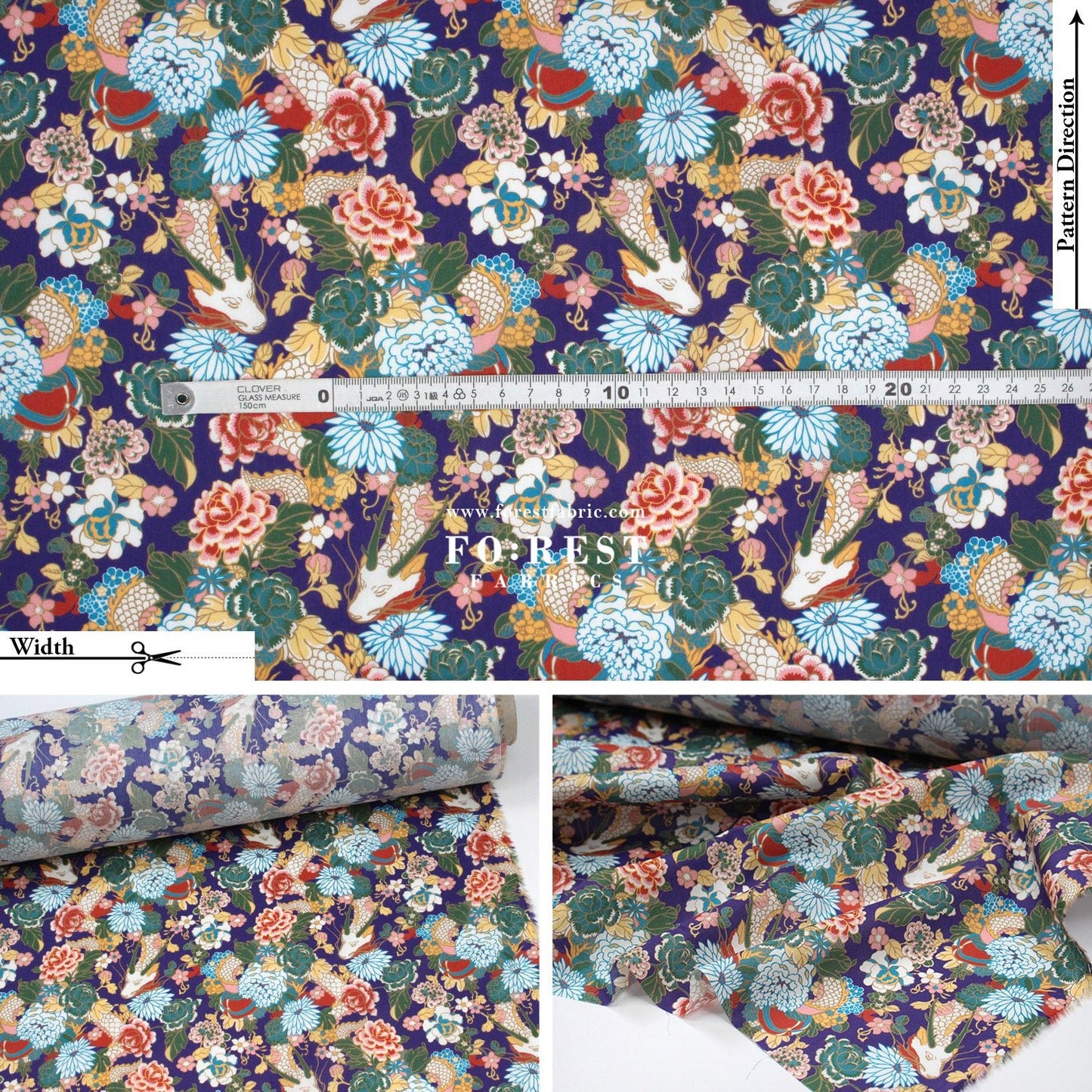 Liberty of London (Cotton Tana Lawn Fabric) - Gilded Garden - FO:REST Fabric 布恩堂Liberty fabrictana lawnjapanese fabricykk zipper