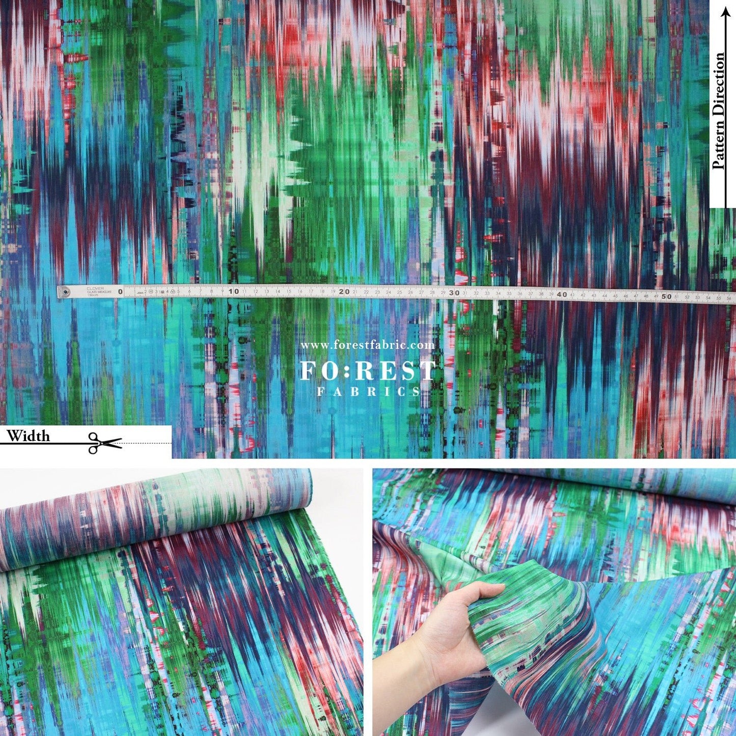Liberty of London (Cotton Tana Lawn Fabric) - Glitch - FO:REST Fabric 布恩堂Liberty fabrictana lawnjapanese fabricykk zipper