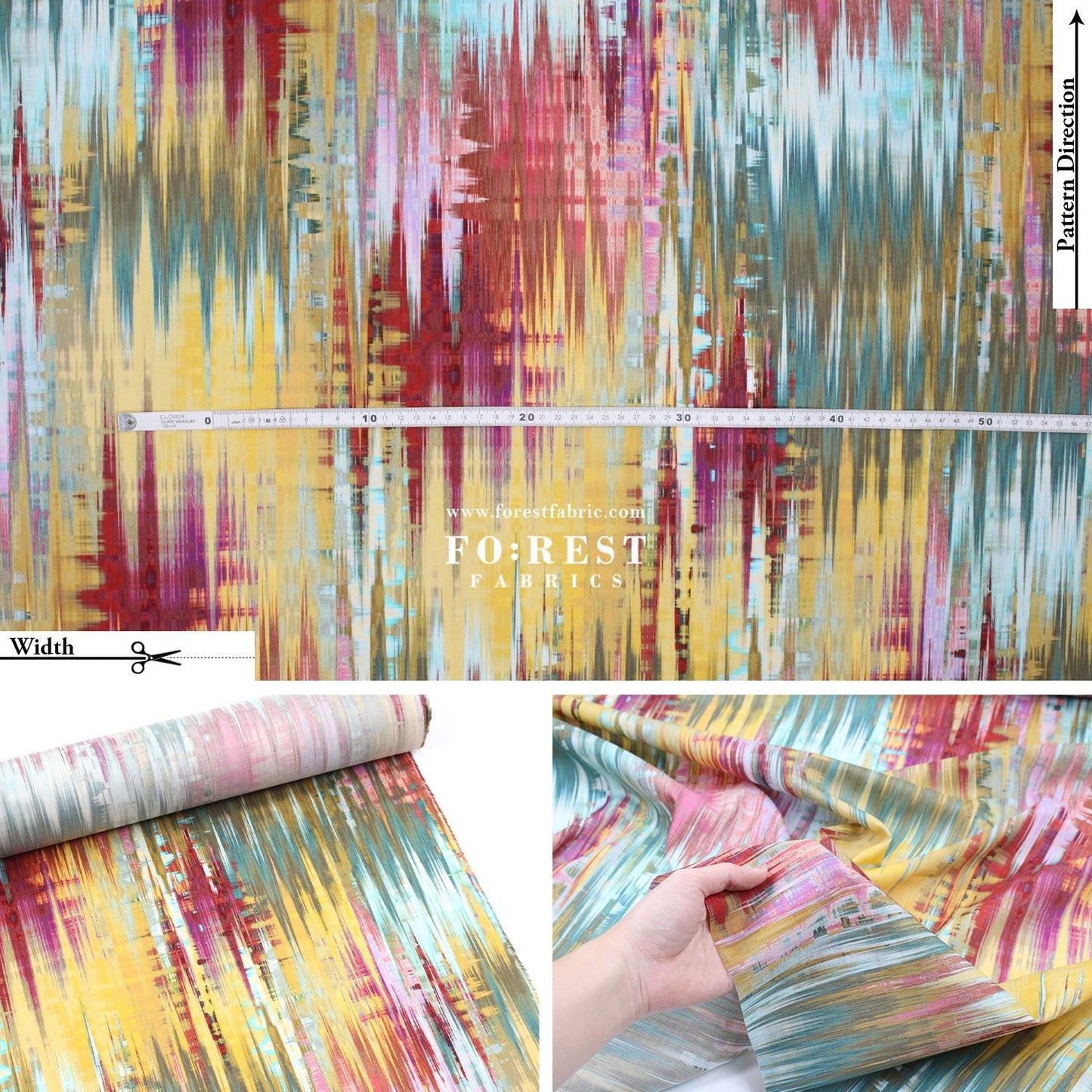Liberty of London (Cotton Tana Lawn Fabric) - Glitch - FO:REST Fabric 布恩堂Liberty fabrictana lawnjapanese fabricykk zipper