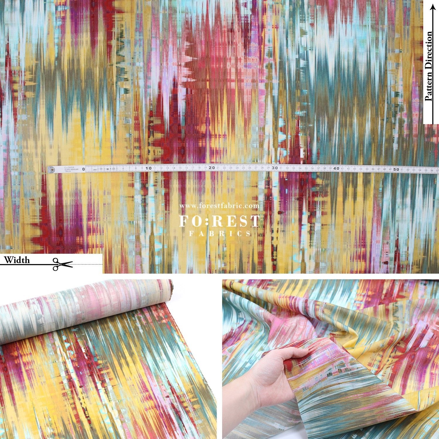 Liberty of London (Cotton Tana Lawn Fabric) - Glitch - FO:REST Fabric 布恩堂Liberty fabrictana lawnjapanese fabricykk zipper