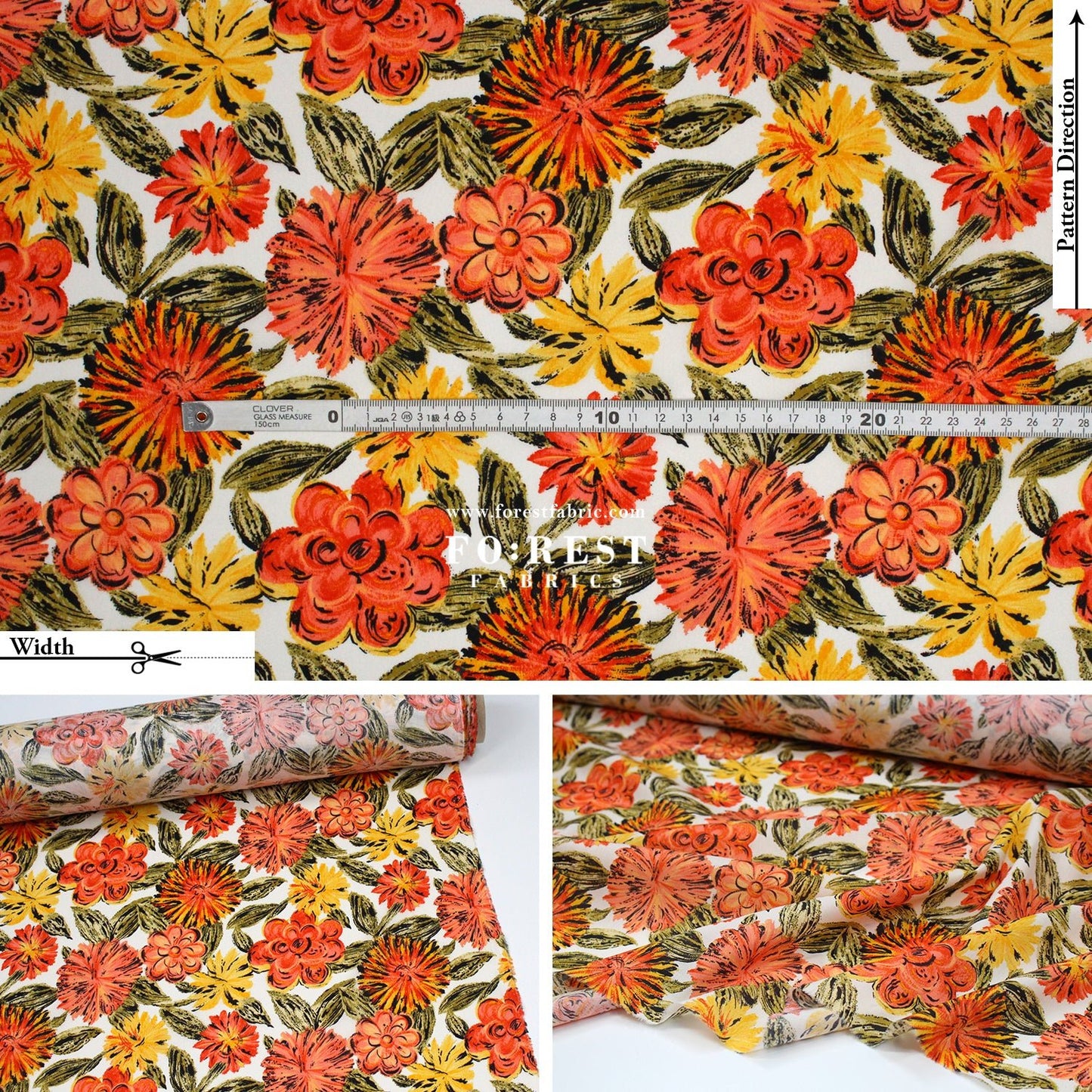 Liberty of London (Cotton Tana Lawn Fabric) - Grenada Blooms - FO:REST Fabric 布恩堂Liberty fabrictana lawnjapanese fabricykk zipper