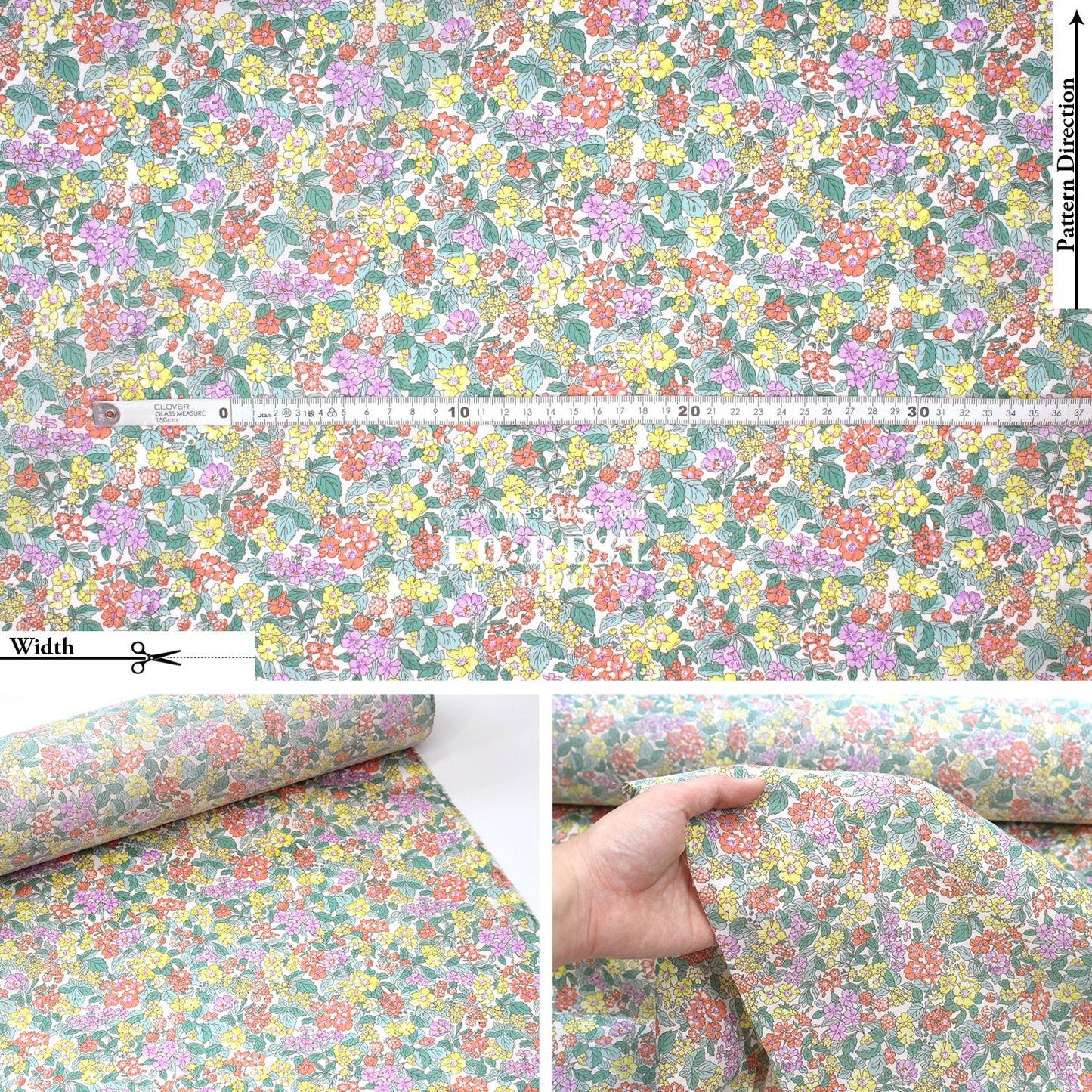 Liberty of London (Cotton Tana Lawn Fabric) - Hedgerow Ramble B - FO:REST Fabric 布恩堂Liberty fabrictana lawnjapanese fabricykk zipper