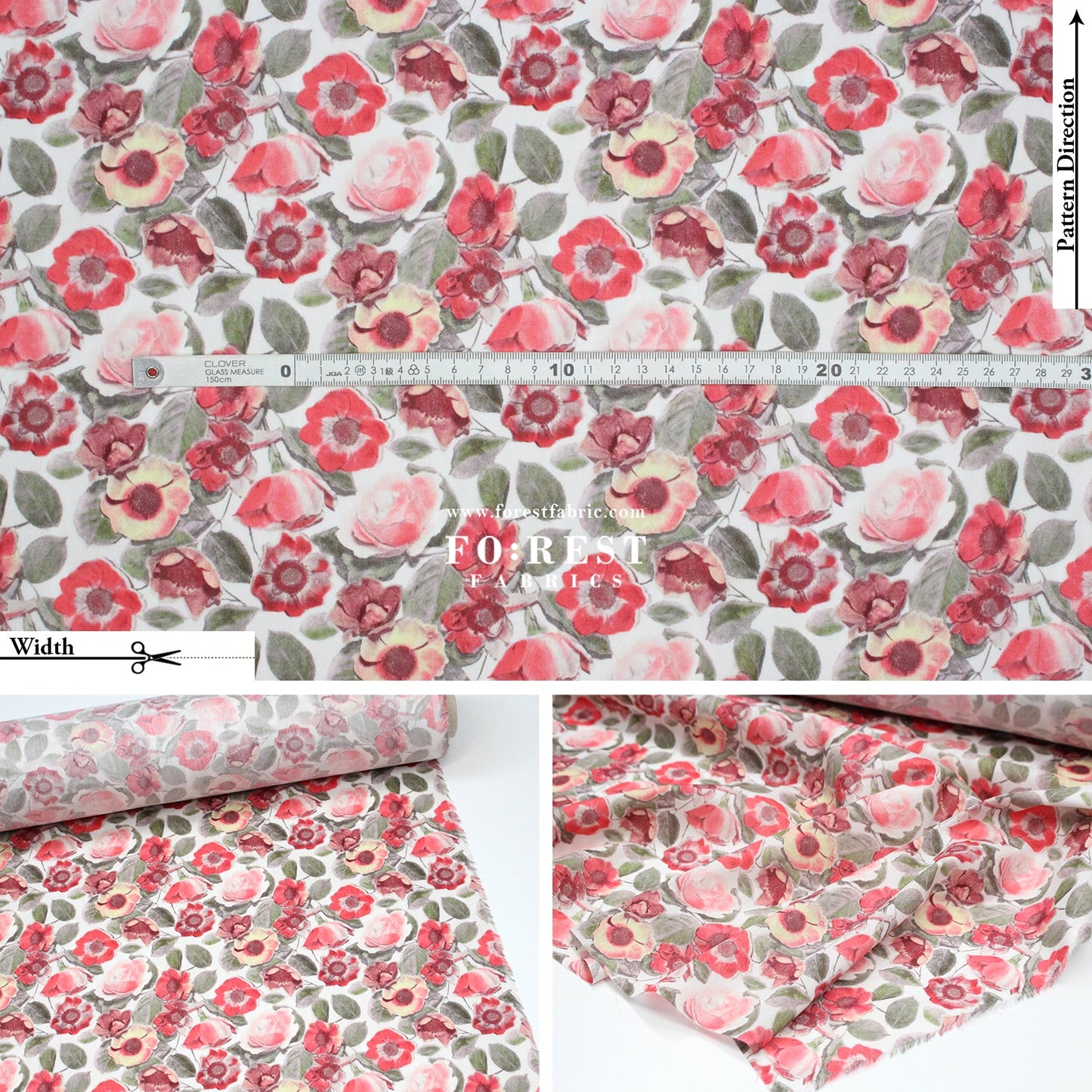 Liberty of London (Cotton Tana Lawn Fabric) - Heidi Rose C - FO:REST Fabric 布恩堂Liberty fabrictana lawnjapanese fabricykk zipper