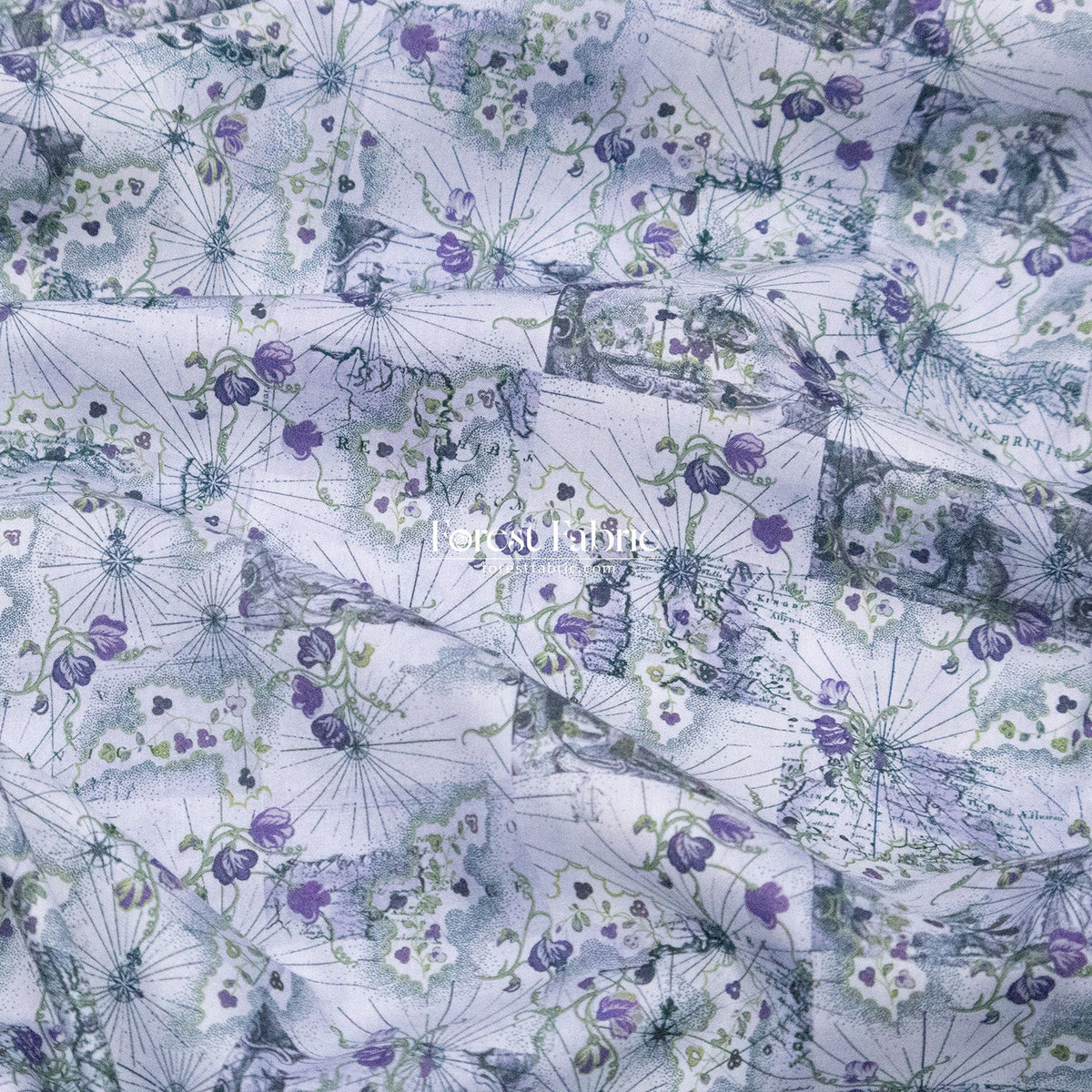 Liberty of London (Cotton Tana Lawn Fabric) - HoneyMoon Map - FO:REST Fabric 布恩堂Liberty fabrictana lawnjapanese fabricykk zipper