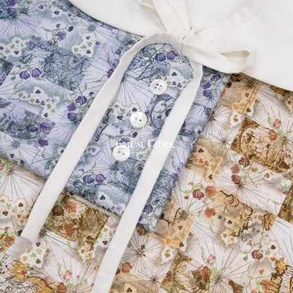 Liberty of London (Cotton Tana Lawn Fabric) - HoneyMoon Map - FO:REST Fabric 布恩堂Liberty fabrictana lawnjapanese fabricykk zipper