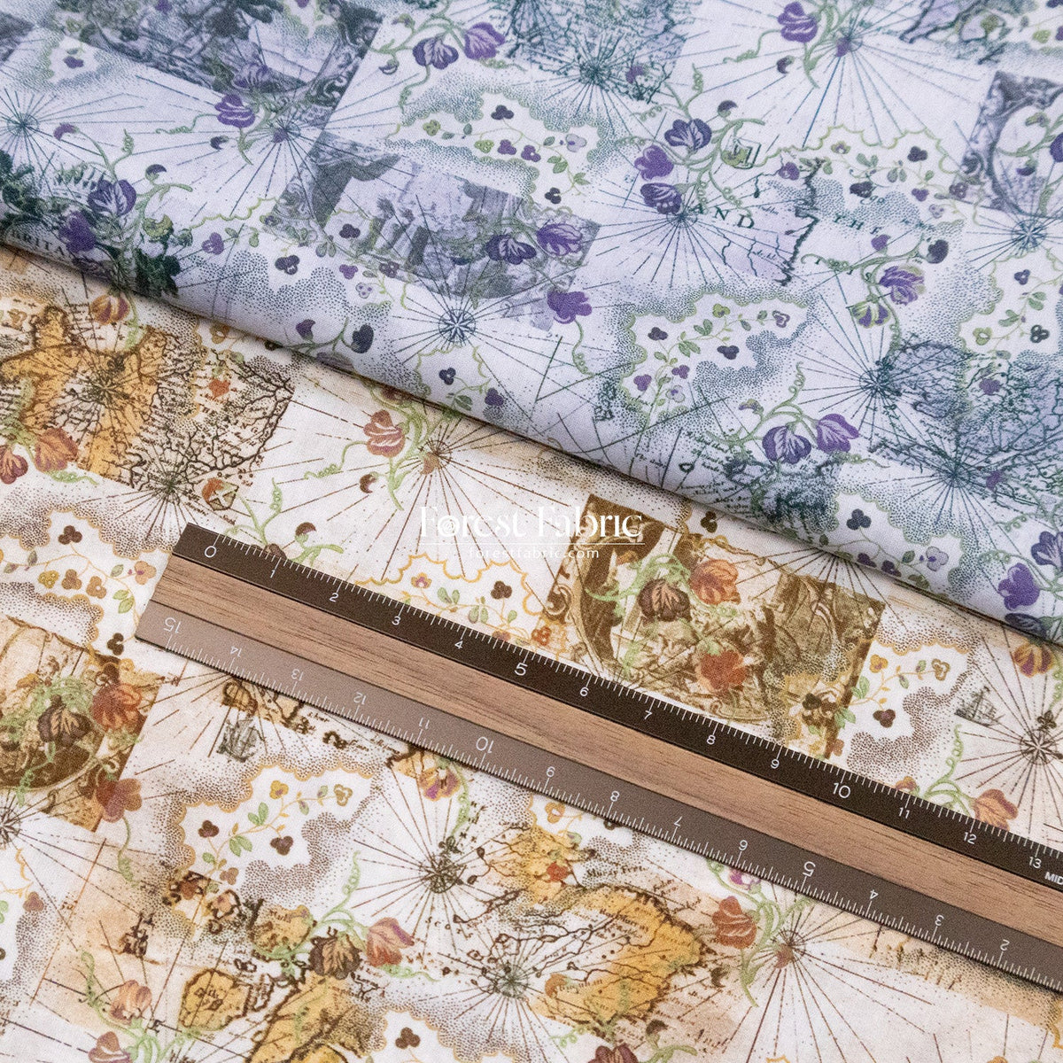 Liberty of London (Cotton Tana Lawn Fabric) - HoneyMoon Map - FO:REST Fabric 布恩堂Liberty fabrictana lawnjapanese fabricykk zipper