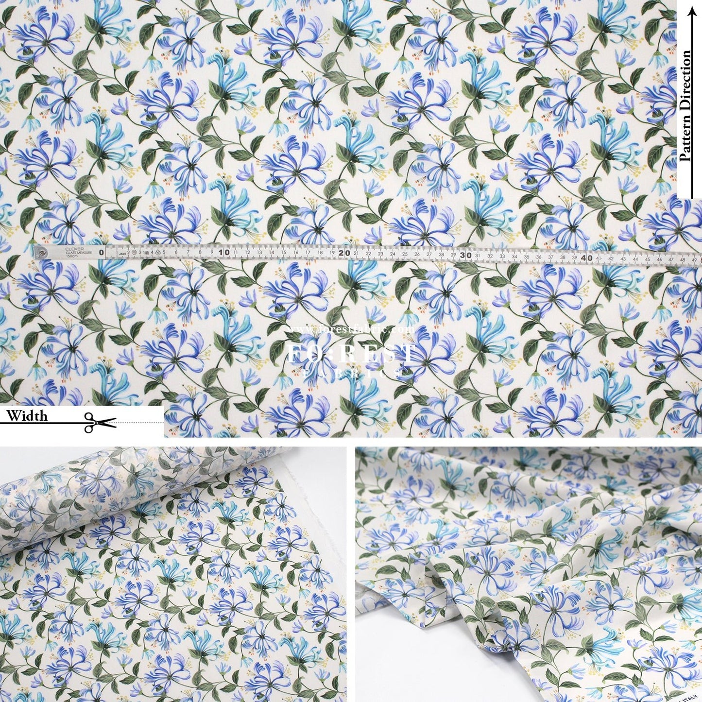 Liberty of London (Cotton Tana Lawn Fabric) - Honeysuckle Dance C - FO:REST Fabric 布恩堂Liberty fabrictana lawnjapanese fabricykk zipper