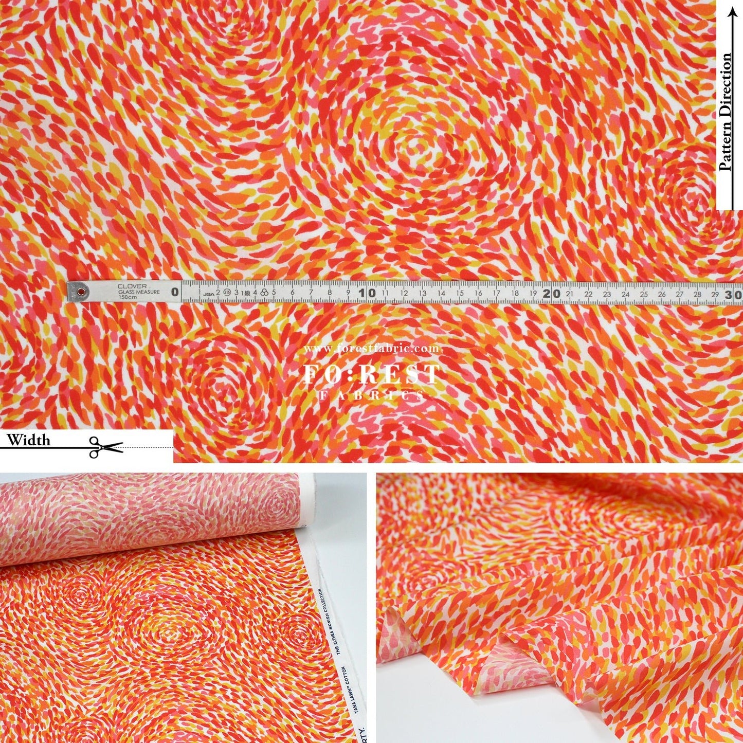 Liberty of London (Cotton Tana Lawn Fabric) - Hula Hula - FO:REST Fabric 布恩堂Liberty fabrictana lawnjapanese fabricykk zipper