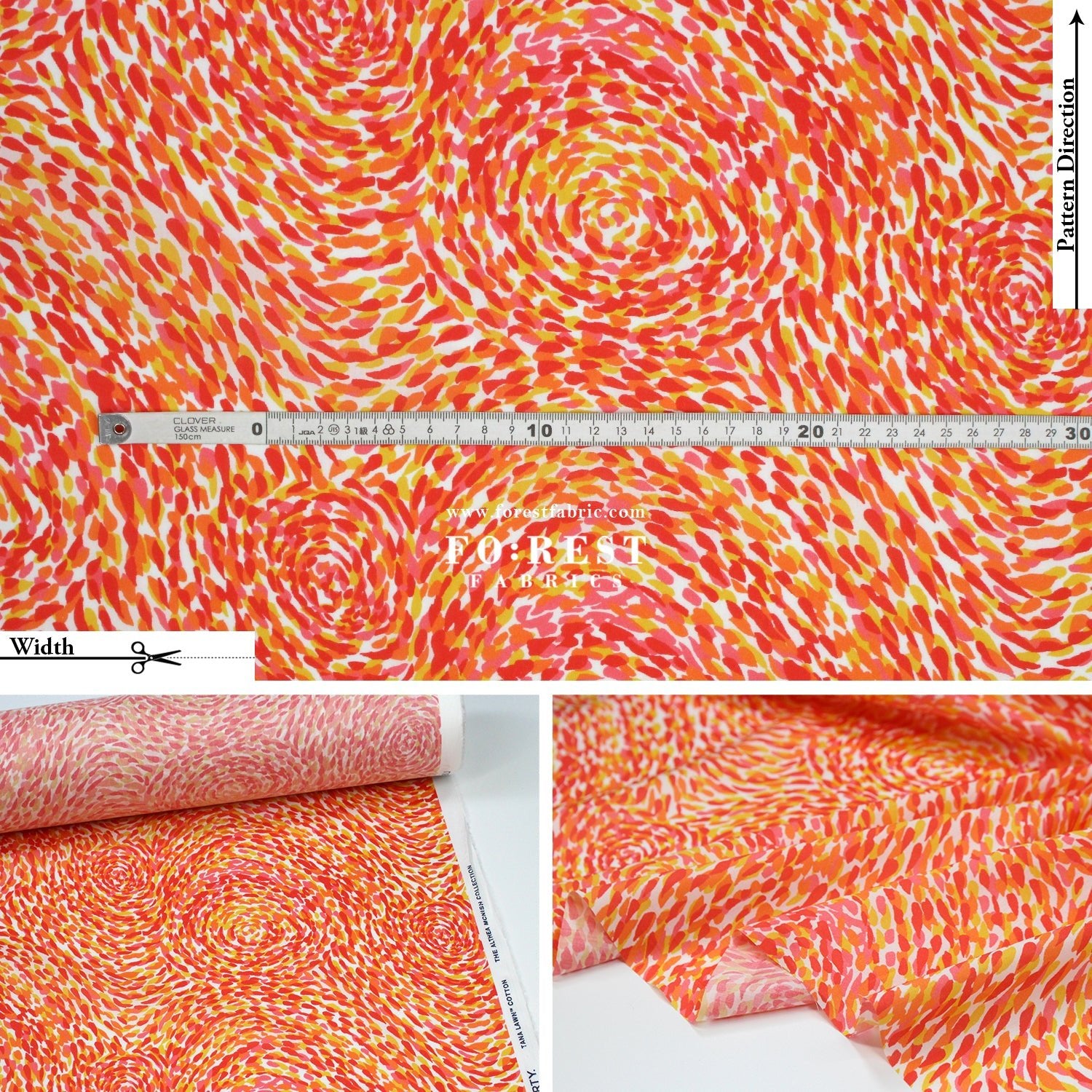 Liberty of London (Cotton Tana Lawn Fabric) - Hula Hula - FO:REST Fabric 布恩堂Liberty fabrictana lawnjapanese fabricykk zipper