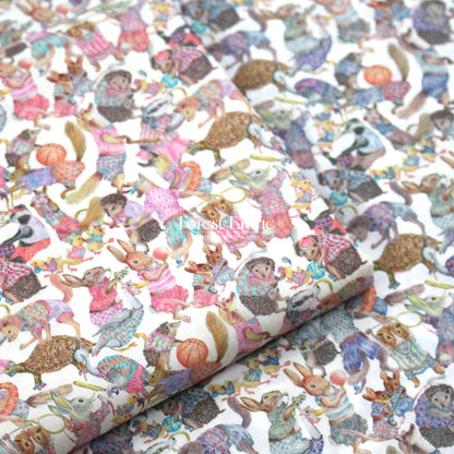Liberty of London (Cotton Tana Lawn Fabric) - Hullabaloo Pink Blue - FO:REST Fabric 布恩堂Liberty fabrictana lawnjapanese fabricykk zipper