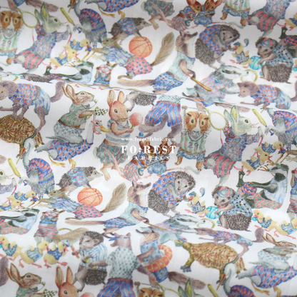 Liberty of London (Cotton Tana Lawn Fabric) - Hullabaloo Pink Blue - FO:REST Fabric 布恩堂Liberty fabrictana lawnjapanese fabricykk zipper